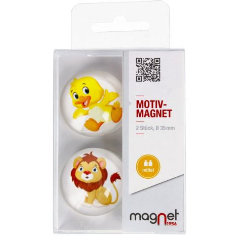 Magnesy Magnet Kaczka/Lew, 2szt 3.5cm